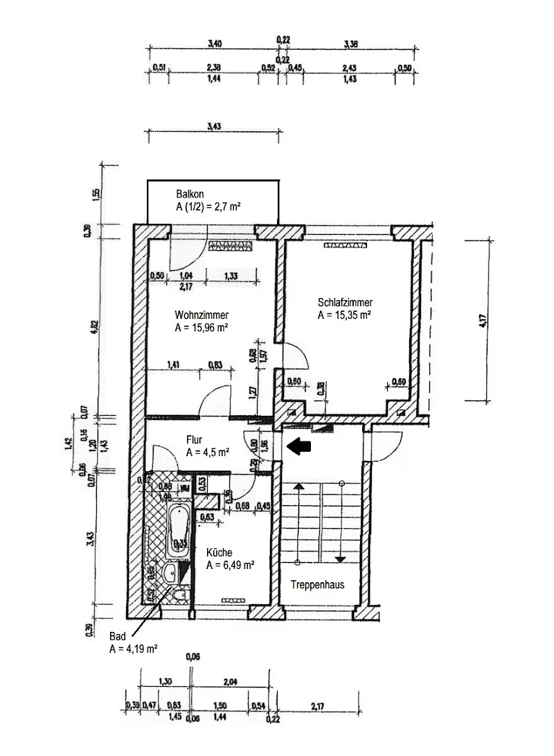 Wohnungszusammenlegung Otto-Lilienthal-Str. 30